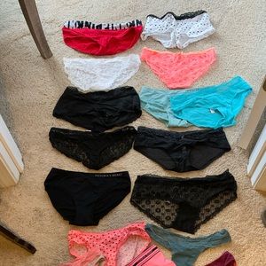 Victoria’s Secret, Pink, and Aerie panties